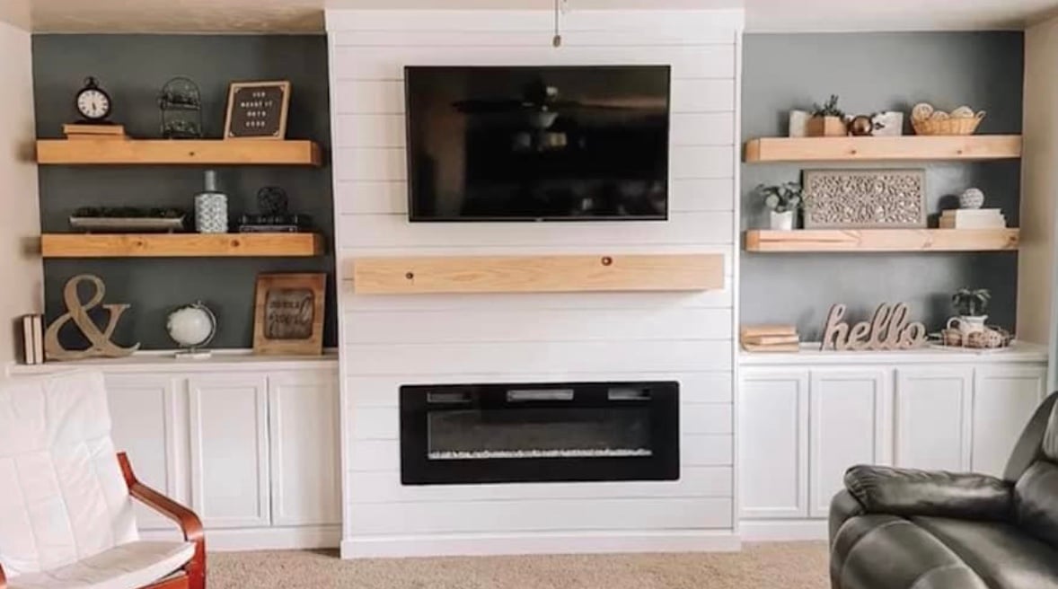 Shiplap Fireplace Builtins By Emily Greenhalgh Brown Ana White